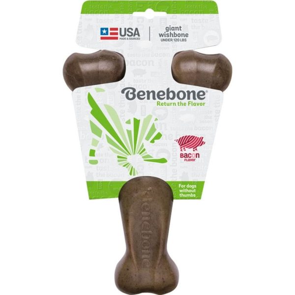 Benebone Bacon Wishbone Dog Chew Cheap