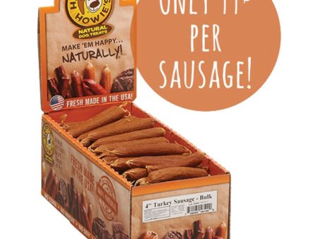 Happy Howie Turkey Sausage 4  Link Dog Treat on Sale