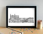 Bath Skyline Landmarks Art Print - can be personalised Fashion