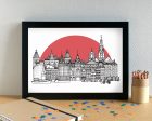 Amsterdam Skyline Landmarks Art Print - can be personalised - unframed Sale