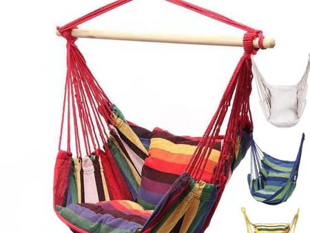 Portable Hammock Chair Canvas Bed Hammocks Garden Swing Hanging Leisure Lazy Rope Chair Swing Indoor Bedroom Seat Camping Hot on Sale