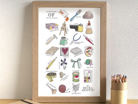 Art and Craft Alphabet Art Print Online Sale