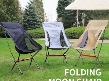 Outdoor Camping Chair Ultralight Folding Moon Chairs 150KG High Load Quality Aluminiu Alloy Fishing Chair For Picnic BBQ Beach Fashion