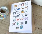 Dog Alphabet Greetings Card For Sale