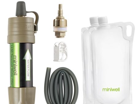 miniwell L630 Portable Water Filter Emergency Survival kit with Bag for Travelling ,Hiking & Camping Online