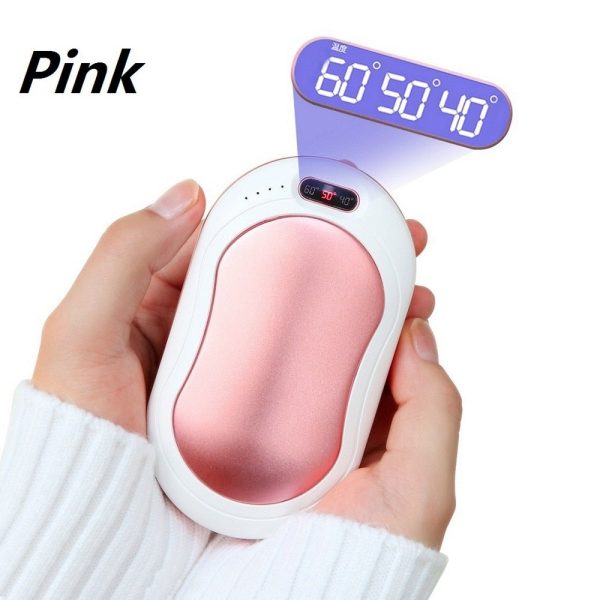 8-12h 10000mAh Electric Hand Warmer USB Rechargeable LED Heater 5s Quick Heating Pocket Mobile Power Mini 5V Long-Life Pocket Online now