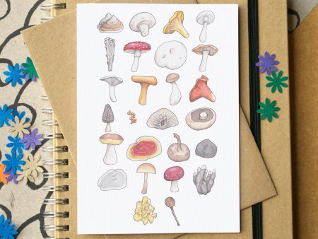 Mushroom Alphabet Greetings Card Online Sale