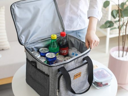 Portable Thermal Cooler Bag Picnic Food Beverage Drink Fresh Keeping Organizer Insulated Lunch Box Zipper Tote Accessories Case Cheap