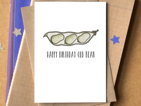 Funny  Happy Birthday Old Bean  Card Sale