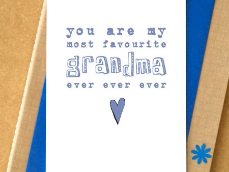 Favourite Grandma Ever Ever Ever Mother s Day Card - can be personalised Discount