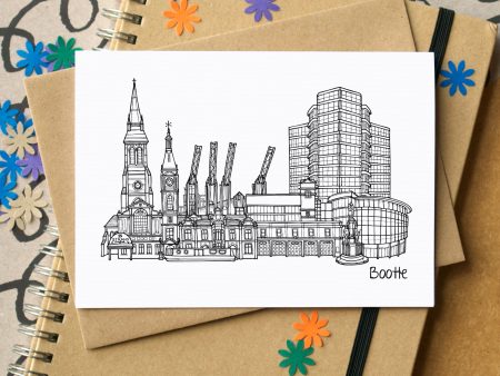 Bootle Skyline Landmarks Greetings Card Online Hot Sale