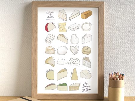 Cheese Alphabet Art Print Supply