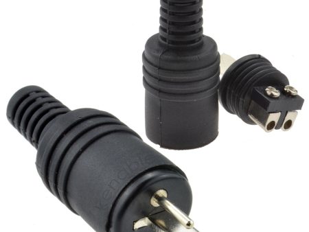 2 pcs 2 pin Black DIN Plug Speaker and HiFi Connector Screw Terminals Connector Power Audio Lamp Signal Plug Adapters For Cheap