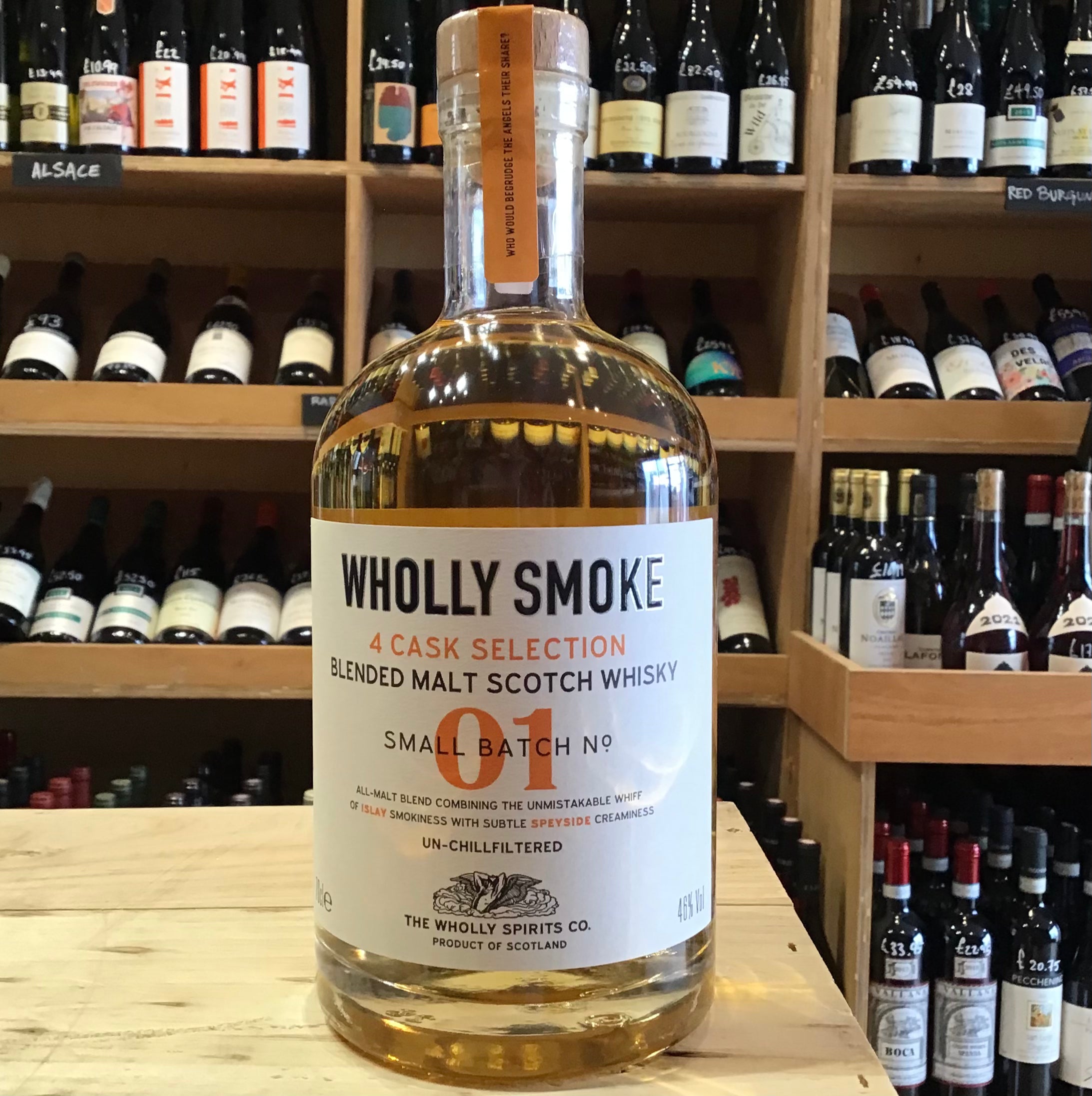 Wholly Smoke Blended Malt Scotch Whisky 70cl Supply