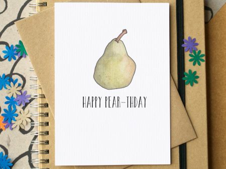 Funny  Happy Pear-thday  Birthday Card Fashion