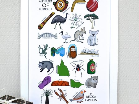 Australia Alphabet Art Print For Cheap