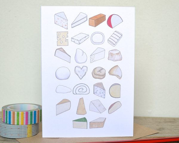 Cheese Alphabet Greetings Card For Cheap