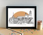 Sitges Skyline Landmarks Art Print - can be personalised For Discount