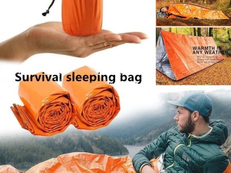 Outdoor Life Bivy Emergency Sleeping Bag Thermal Keep Warm Waterproof Mylar First Aid Emergency Blanke Camping Survival Gear Discount