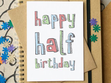 Happy Half Birthday Card Sale