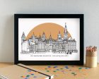 Amsterdam Skyline Landmarks Art Print - can be personalised - unframed Sale