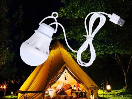 Camping Lantern Powerful LED Flashlight Tent Light USB Lamp LED Bulb Portable Lantern 5V 50cm 19in Powerbank Lamp Desk Bedside Online Hot Sale