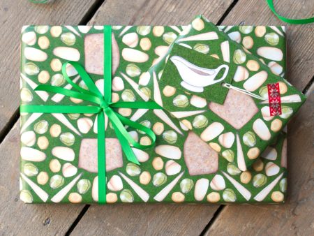 Vegetarian Christmas Dinner Wrapping Paper Online