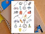 Cycling Alphabet Greetings Card For Discount