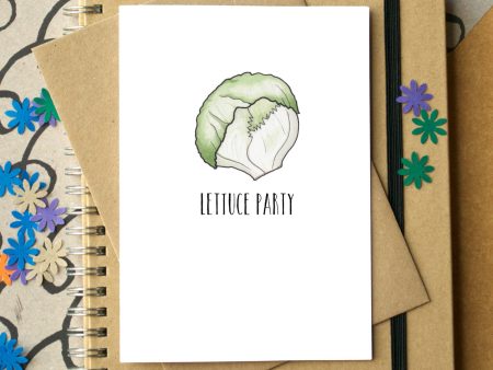 Funny  Lettuce Party  Birthday Card Hot on Sale