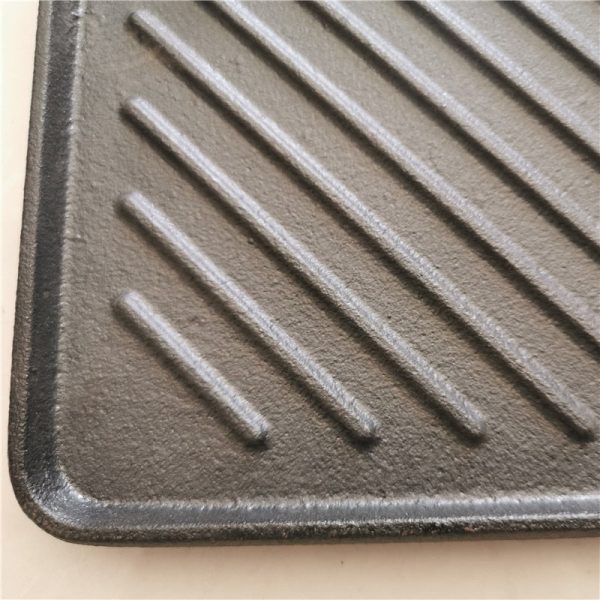 18 *10.23  Cast Iron Doule Sided Grill Non-coating Bakeware Cast Iron BBQ Grille Roasting Pan Online Sale