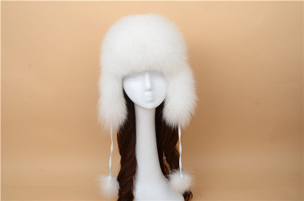 2021 100% Fashion New Style Winter Russian Natural Real Fox Fur Hat Hot Sale Women Warm Good Quality Genuine Real Fox Fur Cap Online