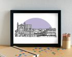 Bath Skyline Landmarks Art Print - can be personalised Fashion