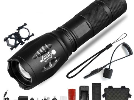 Z45 Led Flashlight Ultra Bright Waterproof Torch T6 L2 V6 zoomable 5 Modes tactiacl flashlight for hunting use 18650 battery Online