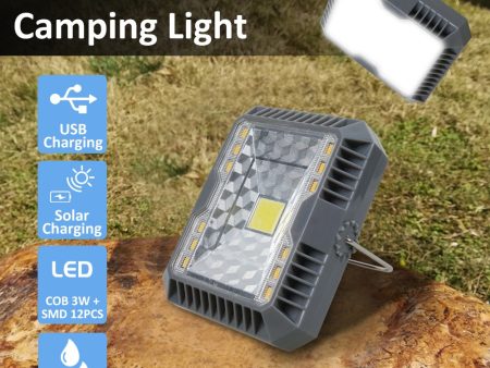 Portable Lantern Camping Light USB+Solar Charging Flashlight Camping Tent Light Outdoor Portable Hanging Lamp Solar Led Lantern Sale