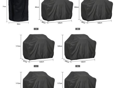 BBQ Grill Cover 7 Sizes Black Outdoor Waterproof Barbeque Cover Anti-Dust Protector For Gas Charcoal Electric Barbecue Grill Fashion