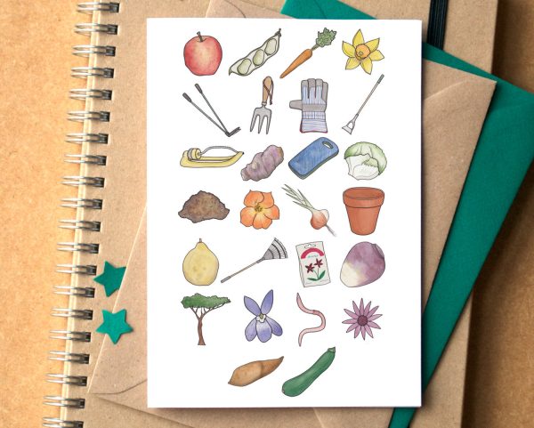 Gardening Alphabet Greetings Card Online