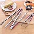 Stainless Steel BBQ Grilling Tong Salad Bread Serving Tong Non-Stick Kitchen Barbecue Grilling Cooking Tong Kitchen Accessories Fashion