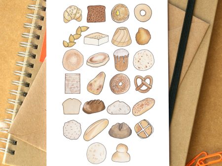 Bread Alphabet Greetings Card Online now