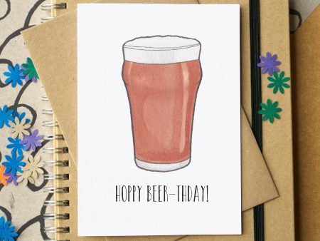 Hoppy Beer-thday  Funny Birthday Card For Discount