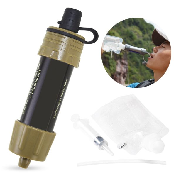 Water Purifier System with 5000 Liters Filtration Capacity for Camping Emergency Survival Tool Outdoor Water Filter Straw Online Sale