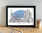 Bootle Skyline Landmarks Art Print - can be personalised Online now