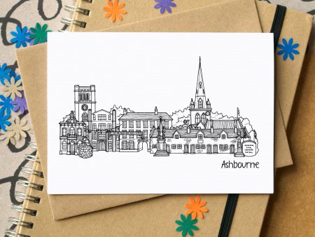 Ashbourne Skyline Landmarks Greetings Card Online Hot Sale