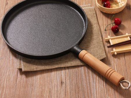 26cm Thickened Cast Iron Non-stick Frying Pan Layer-cake Cake Pancake Crepe Maker Flat Pan Griddle Breakfast Omelet Baking Pans For Sale