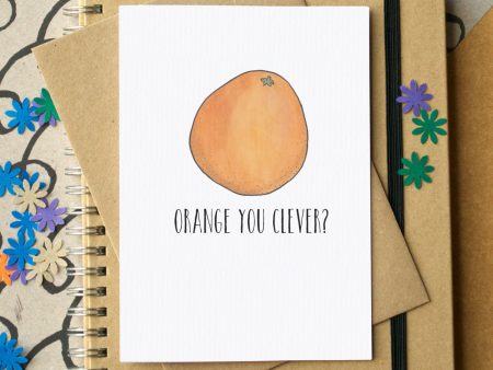 Funny  Orange You Clever  Graduation or Exam Results Card Cheap