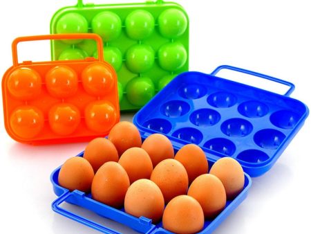 Portable Plastic 6 12 Eggs Storage Box Crisper Outdoor picnic portable plastic Egg box Case Folding Basket Portable Carry For Sale