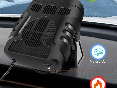 12V 24V 120W 2 In 1 Portable Electric Car Heater Heating Cooling Fan Warmer Wind Defrosting Black ABS Snow Demister Defroster For Discount