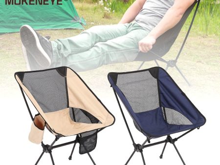 Ultralight Portable Folding Moon Chair with Carry Bag 120kg Capacity Waterproof Cloth Aluminum Bracket Camping Chairs Outdoor Online