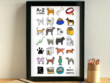 Dog Alphabet Art Print Discount