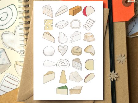 Cheese Alphabet Greetings Card For Cheap