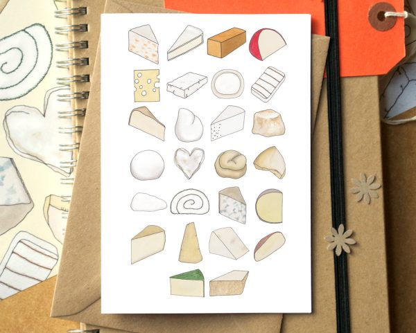 Cheese Alphabet Greetings Card For Cheap